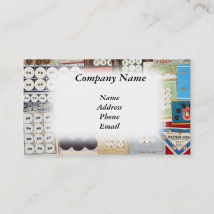 Old Fashioned Button Collection Business Card