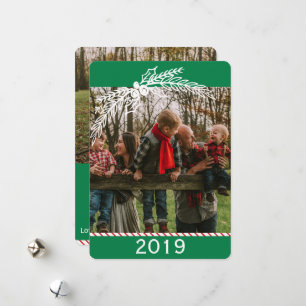 Old Fashioned Candy Cane 2 Photo Holiday Card