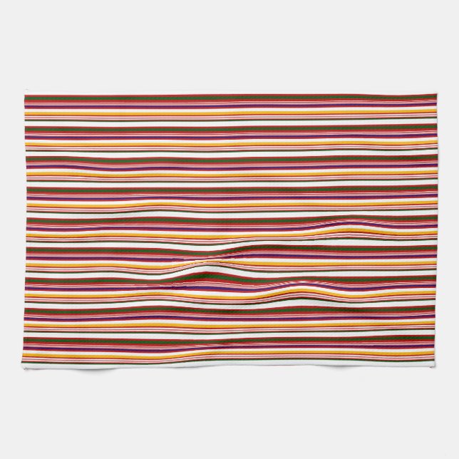 Old Fashioned Candy Stripes (large scale) Tea Towel (Horizontal)