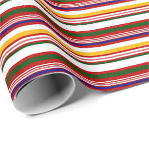 Old Fashioned Candy Stripes (large scale) Wrapping Paper