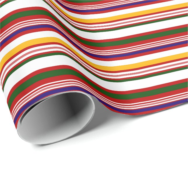 Old Fashioned Candy Stripes (large scale) Wrapping Paper (Roll Corner)
