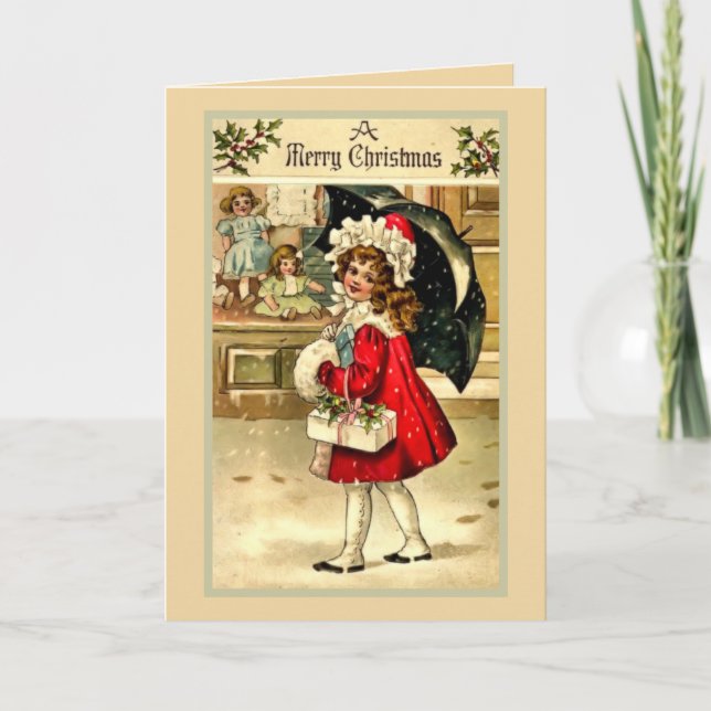 Old fashioned cheer holiday card (Front)