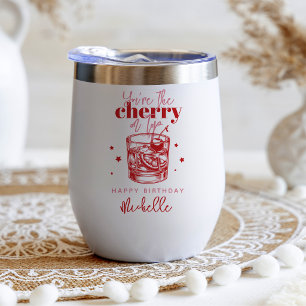 Old Fashioned Chic Red Cherry on Top Birthday Gift