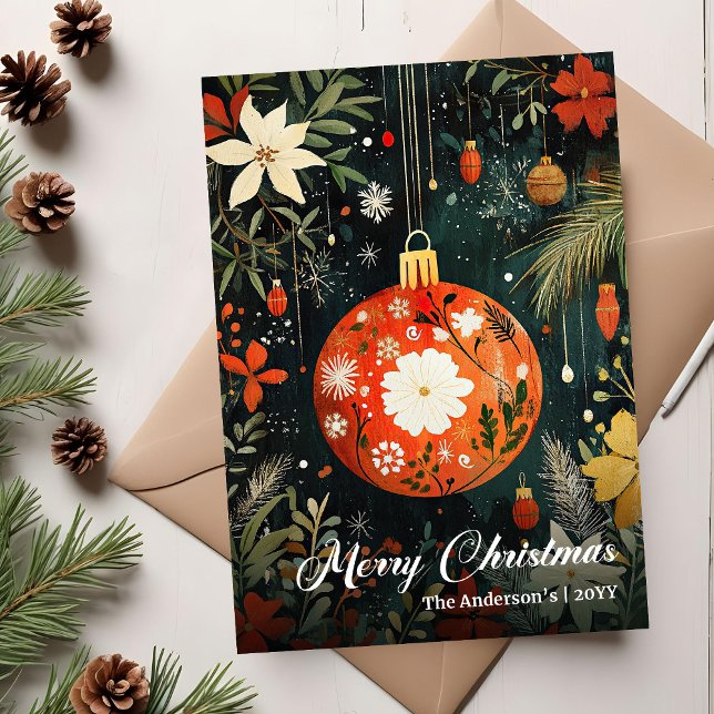 Old Fashioned Christmas Bauble Digital Greeting Holiday Card (Old Fashioned Christmas Bauble Digital Greeting Holiday Card)