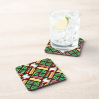 Old Fashioned Christmas Candy Coaster Set