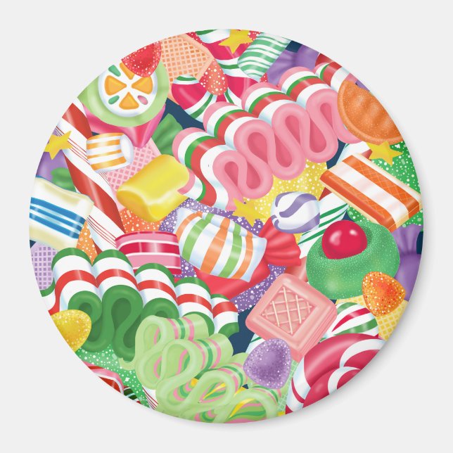 Old Fashioned Christmas Candy Magnet (Front)