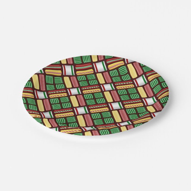 Old Fashioned Christmas Candy Paper Plates (Angled)