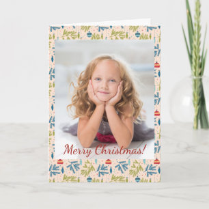 Old Fashioned Christmas Ornaments on Trees Photo Note Card