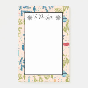 Old Fashioned Christmas Ornaments To Do List Post-it Notes