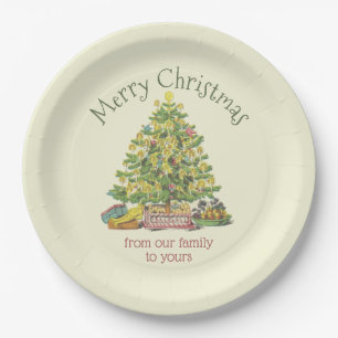 Old Fashioned Christmas Personalised Paper Plate