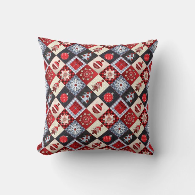 Old Fashioned Christmas Quilt Cushion (Front)
