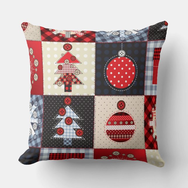 Old Fashioned Christmas Quilt Cushion (Front)