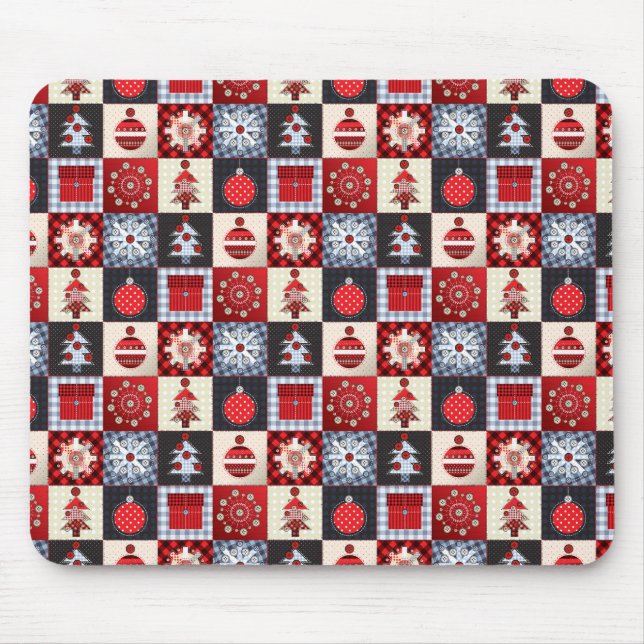 Old Fashioned Christmas Quilt Mouse Pad (Front)