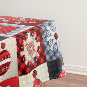 Old Fashioned Christmas Quilt Tablecloth