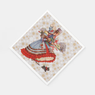 Old Fashioned Christmas Shopping Paper Napkin