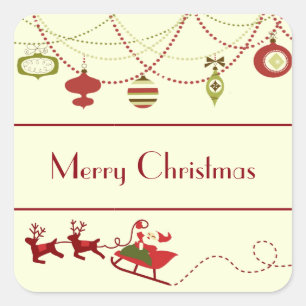 Old Fashioned Christmas - Square Sticker