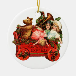 Old-fashioned Christmas, Toy box Ceramic Tree Decoration