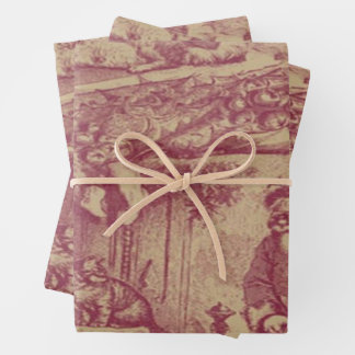 Old Fashioned Christmas Wrapping Paper Sheet