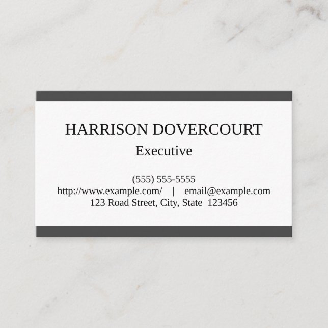 Old Fashioned, Classic Business Card (Front)