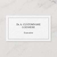 Old Fashioned & Classic Executive Business Card