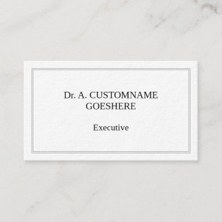 Old Fashioned & Classic Executive Business Card