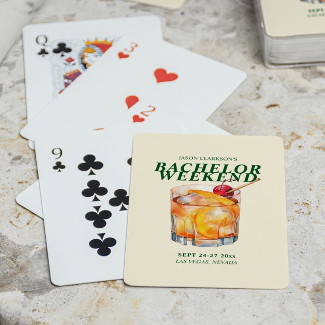 Old Fashioned Cocktail Bachelor Weekend Playing Cards (Creator Uploaded)
