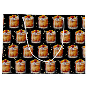 Old Fashioned Cocktail Large Gift Bag