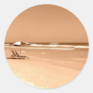 Old Fashioned Daytona Beach Photograph Classic Round Sticker