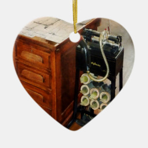 Old Fashioned Dictaphone Ceramic Tree Decoration