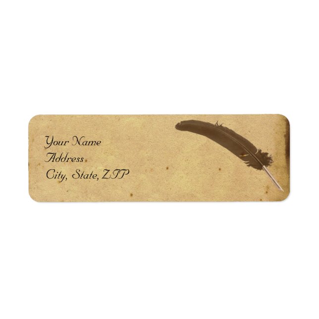 Old Fashioned Elegance Parchment with Quill (Front)
