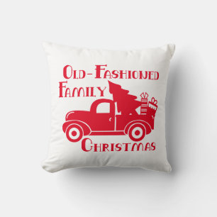 Old Fashioned Family Christmas Reversible Cushion