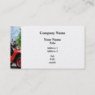 Old Fashioned Fire Engine  - Platinum Finish Business Card