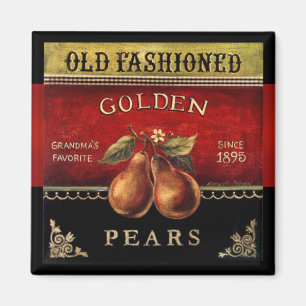 Old Fashioned Golden Pears Vintage Magnet