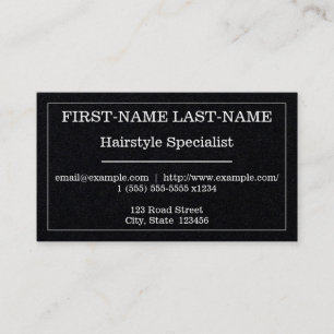 Old Fashioned Hairstyle Specialist Business Card