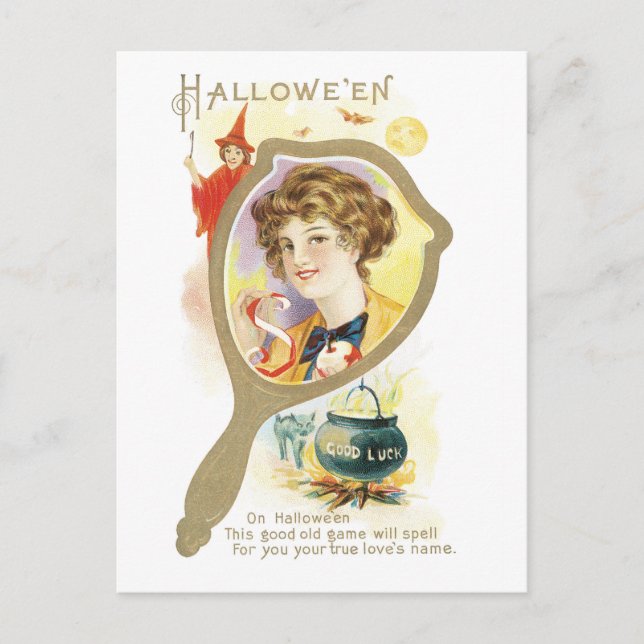 Old-fashioned Halloween Postcard (Front)