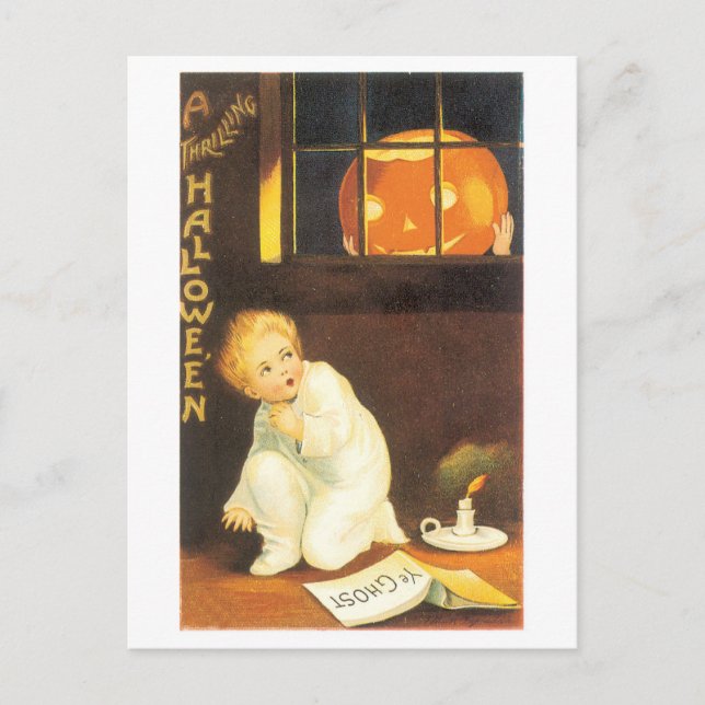 Old-fashioned Halloween Postcard (Front)