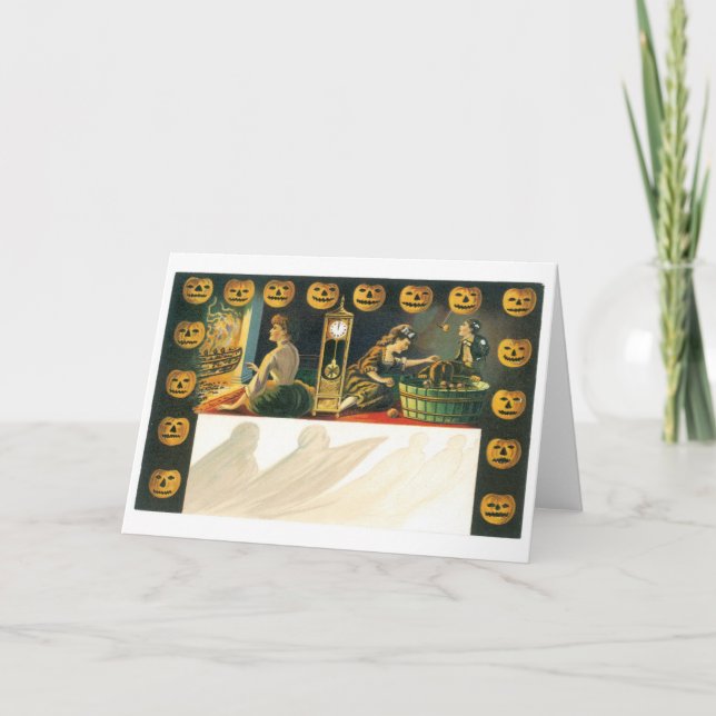 Old-fashioned Halloween, Pumpkin Card (Front)