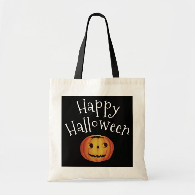 Old-fashioned Halloween, Pumpkin (jack-o'-lantern) Tote Bag (Front)