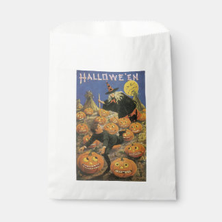 Old-fashioned Halloween, Witch & Pumpkins Favour Bags
