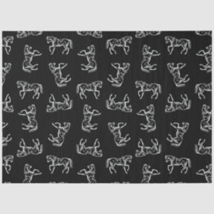 Old Fashioned Horses Print Pattern Farm Animal Art Tissue Paper