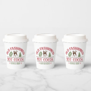Old Fashioned hot cocoa Christmas party  Paper Cups