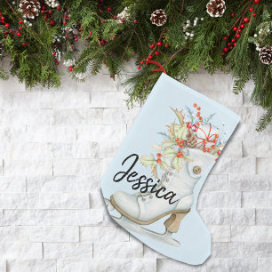 Old Fashioned Ice Skate Personalised Stocking