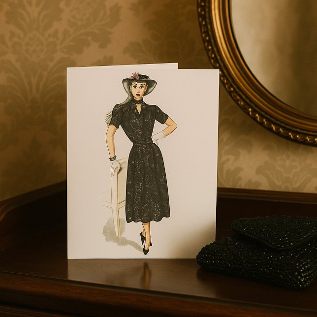 Old Fashioned Lady Greeting Cards (Creator Uploaded)