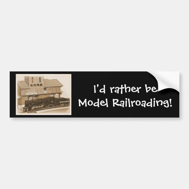 Old Fashioned Model Train Photo Bumper Sticker (Front)