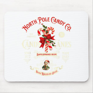 Old Fashioned North Le Candy Cane Company Elf Chri Mouse Pad