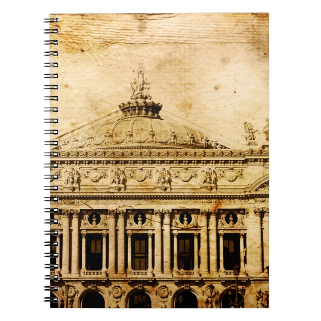 Old-fashioned paris franceaged, ancient, antique,  notebook (Front)