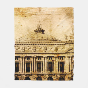 Old-fashioned paris franceaged, antique, fleece blanket