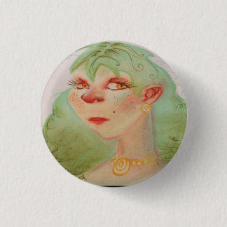 Old-fashioned Pin-up Girl 1950s Vintage 3 Cm Round Badge