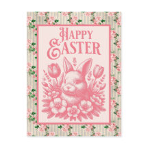 Old Fashioned Pink Easter Bunny 