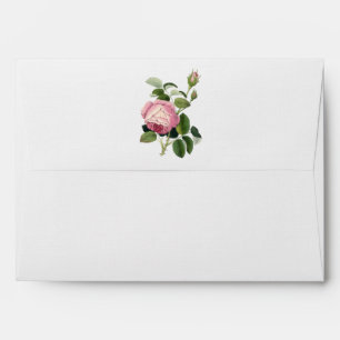 Old Fashioned Pink Rose Lacy Floral China Blue Envelopes